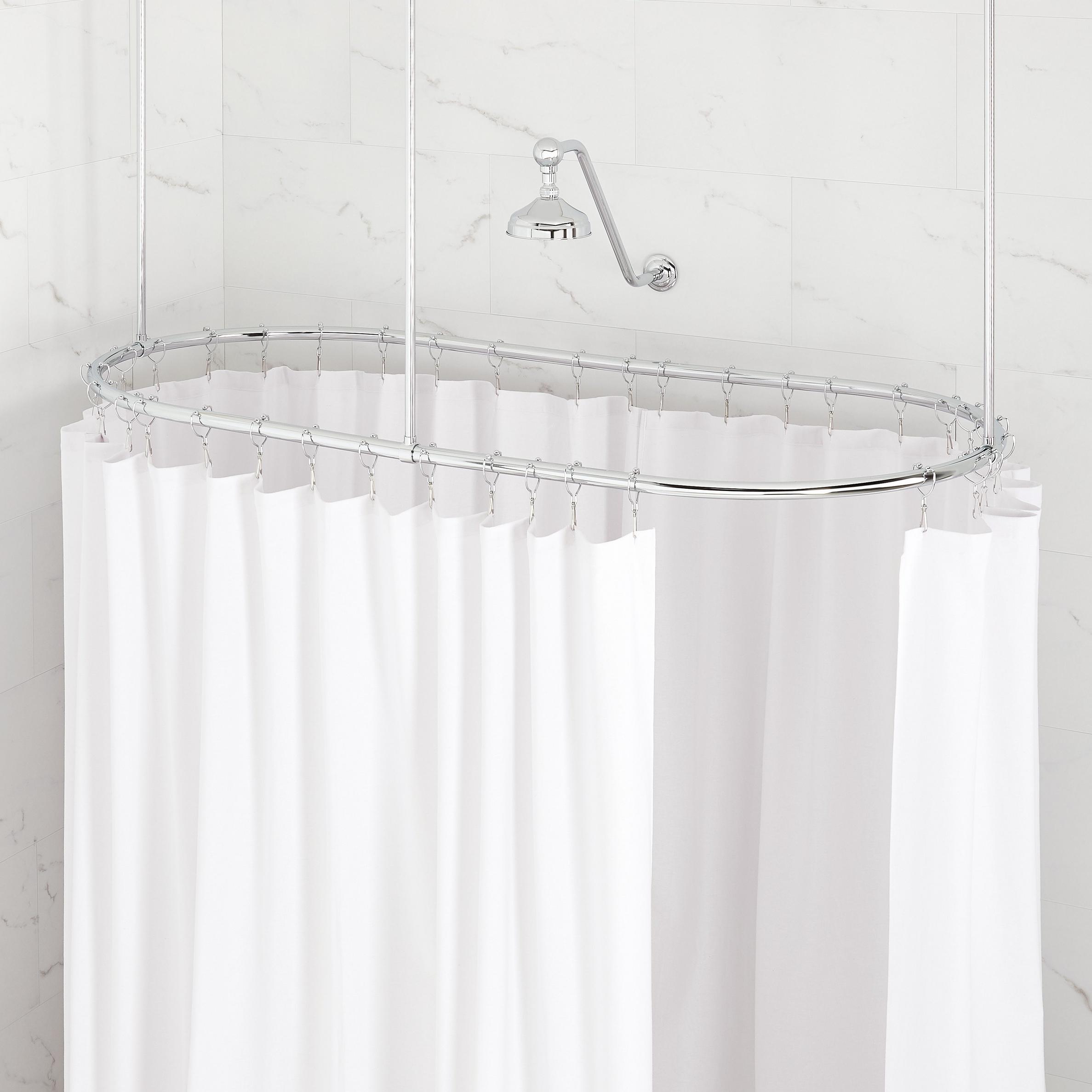 Oval Solid Brass Shower Curtain Rod Signature Hardware