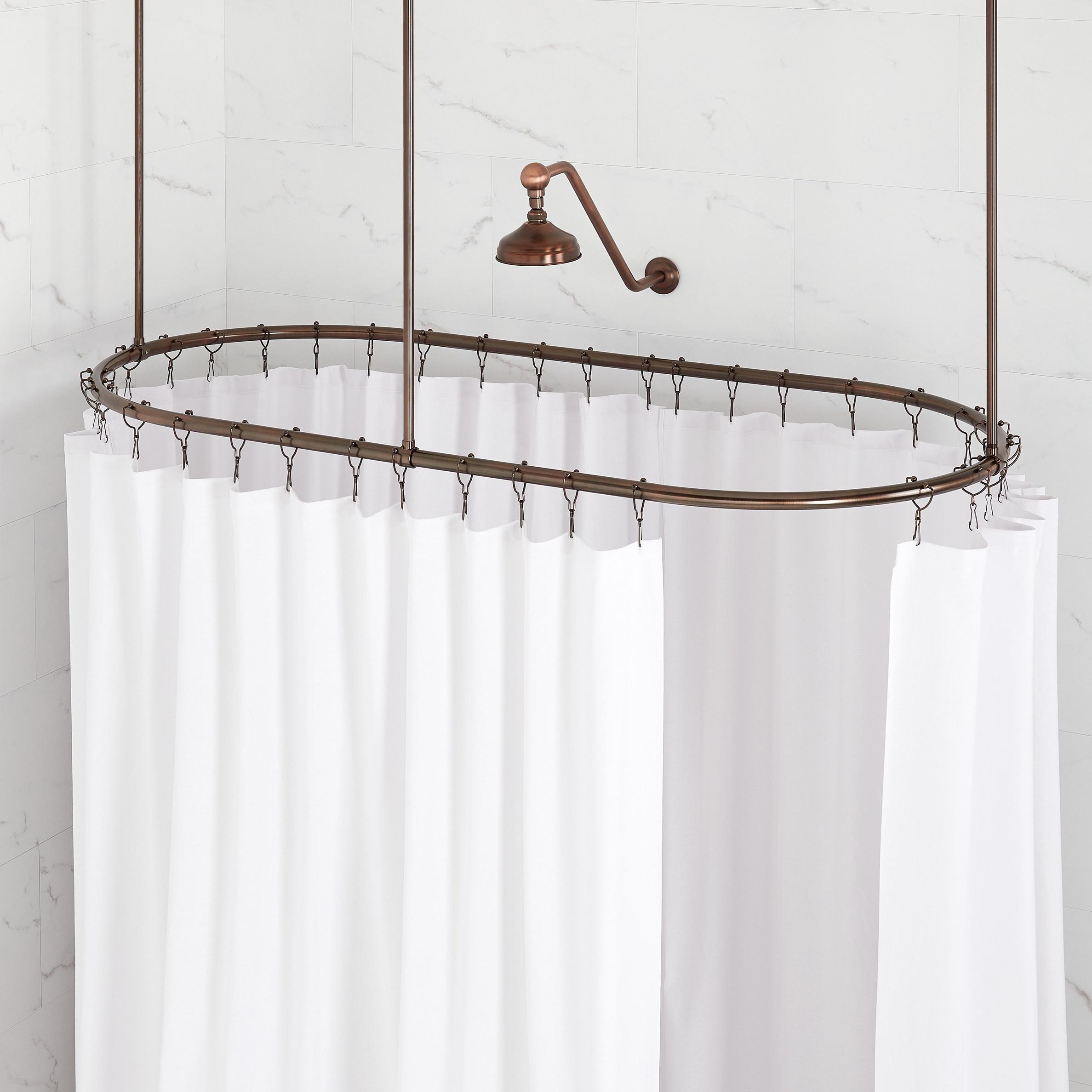 Oval Solid Brass Shower Curtain Rod Signature Hardware