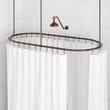 Oval Solid Brass Shower Curtain Rod, , large image number 3