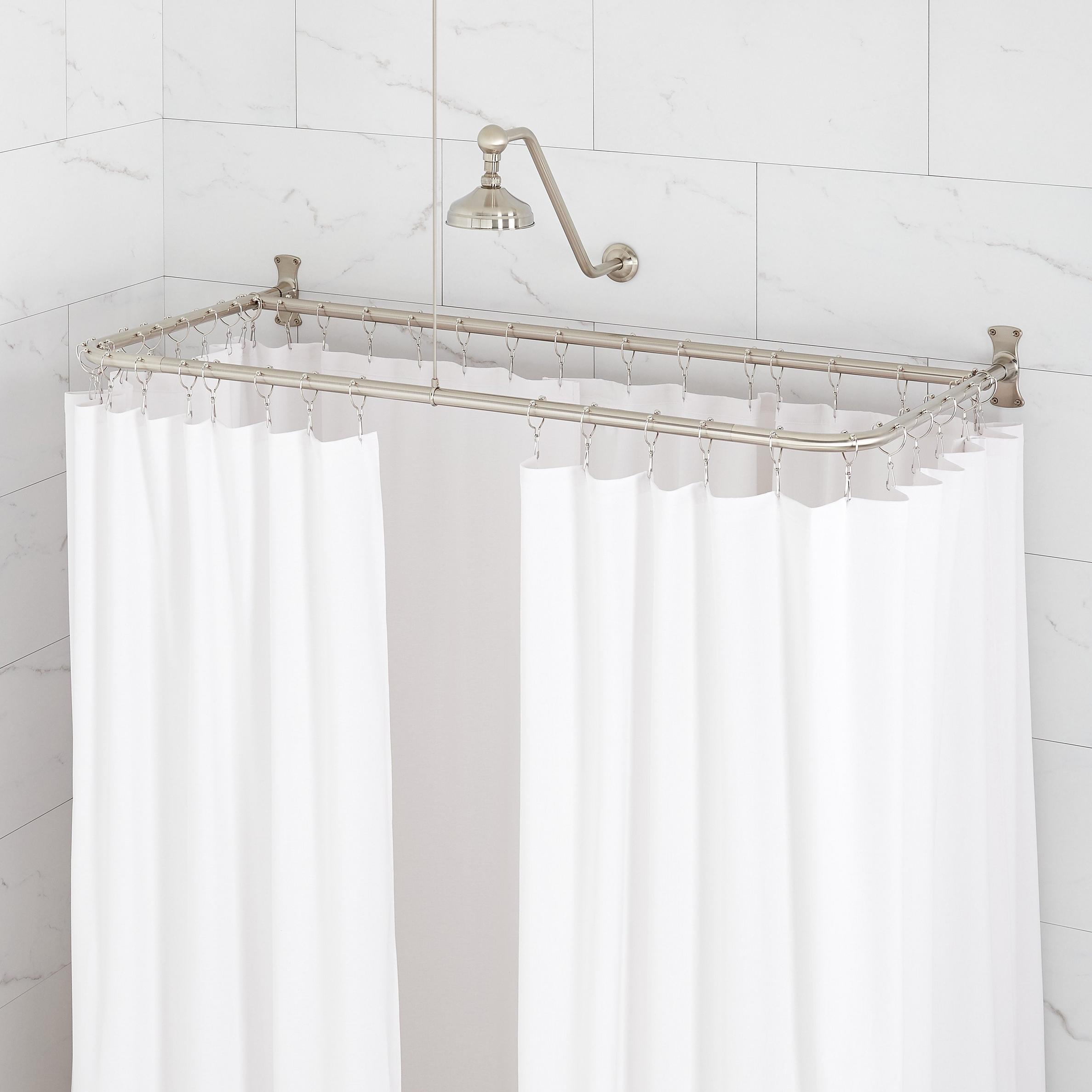 D Shaped Shower Curtain Rod