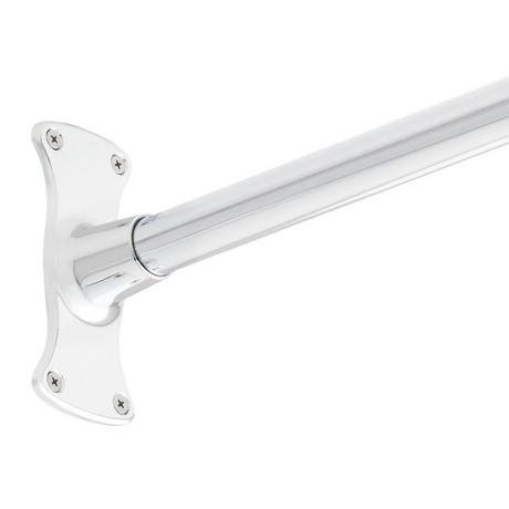 D-Shaped Solid Brass Shower Curtain Rod