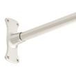 54" X 27" D-Shaped Solid Brass Shower Ring and Ceiling Support - Brushed Nickel, , large image number 2