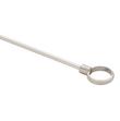54" X 27" D-Shaped Solid Brass Shower Ring and Ceiling Support - Brushed Nickel, , large image number 3