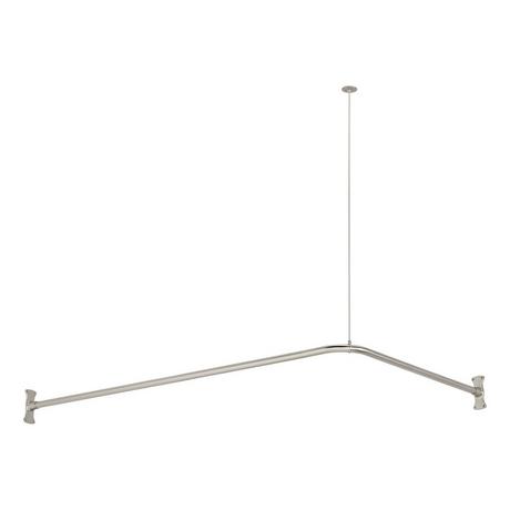Corner Solid Brass Shower Curtain Rod