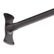48" x 60" Corner Brass Shower Rod and Ceiling Support - Matte Black, , large image number 2