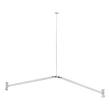 48" x 48" Corner Brass Shower Rod and Ceiling Support - Chrome, , large image number 1