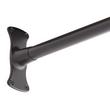 72" x 36" Corner Brass Shower Rod and Ceiling Support - Matte Black, , large image number 2