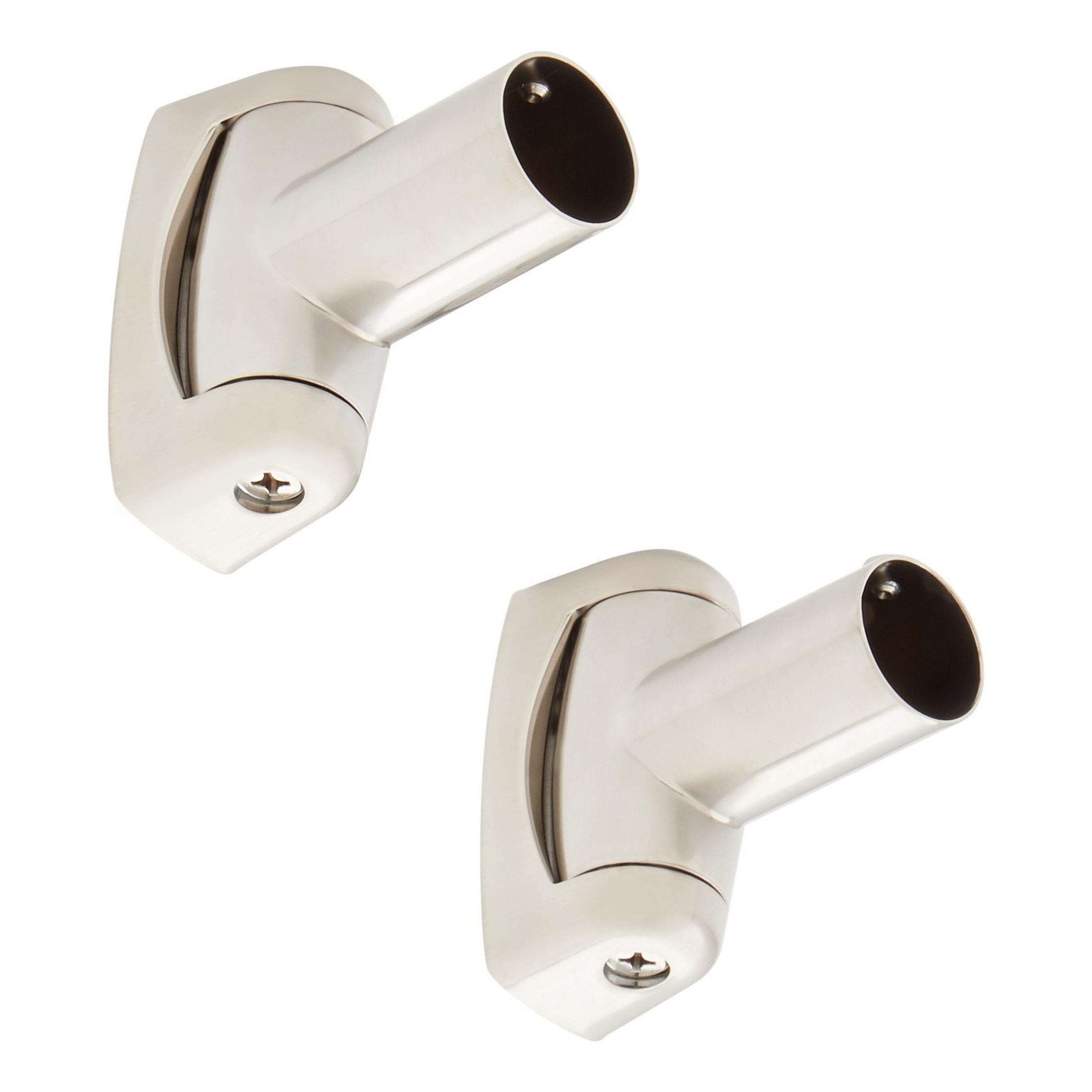 Solid Brass Shower Curtain Rod Swivel Flanges Signature Hardware