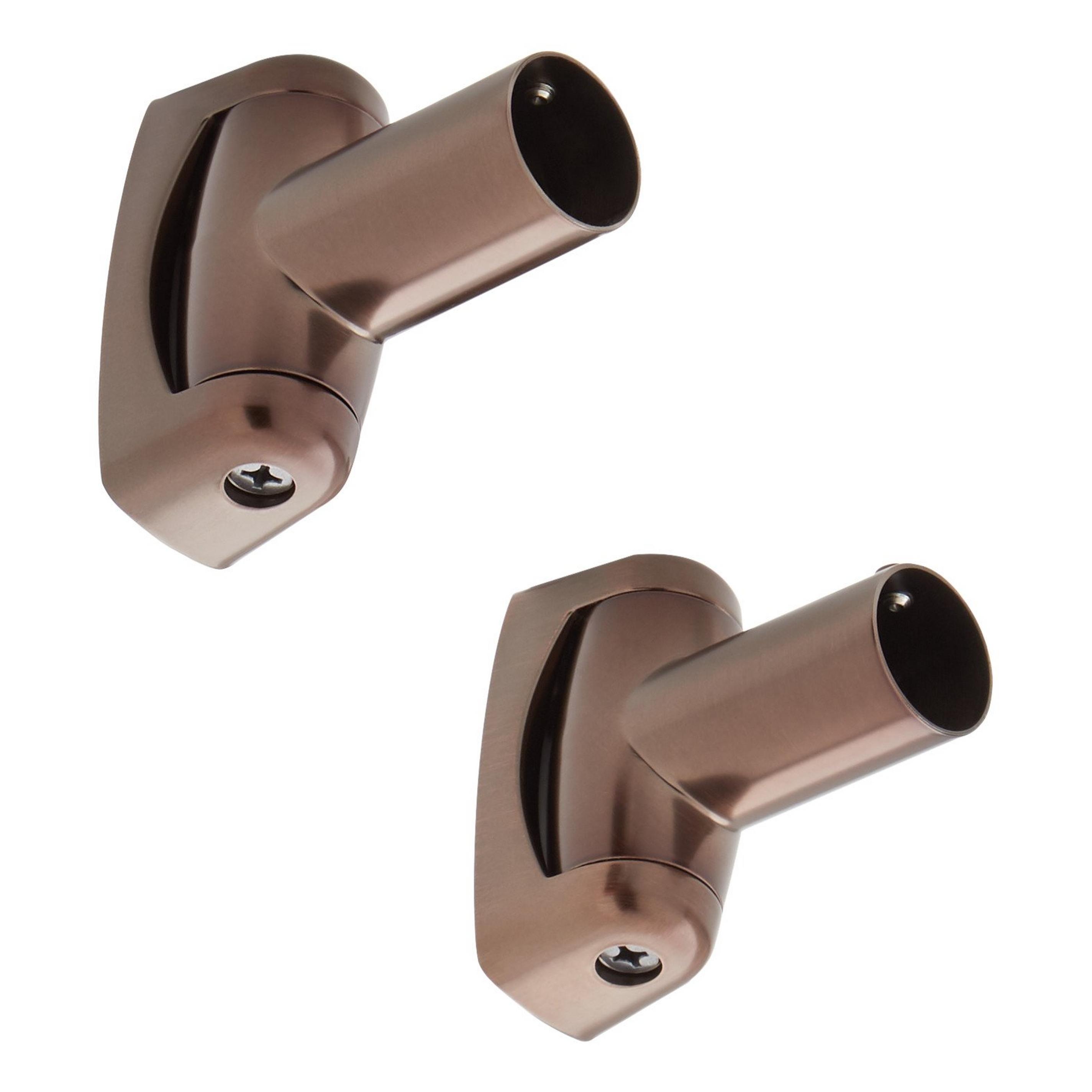 Solid Brass Shower Curtain Rod Swivel Flanges Signature Hardware