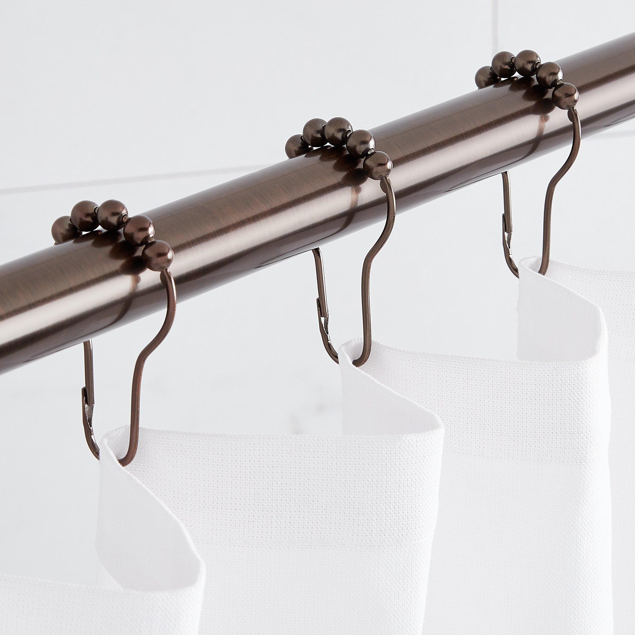 Shower Curtain Rings, Plastic Rust-proof, Unbreakable, Slides easily on  Bath Drape Rod, Curtain Liner, 12 C shape Hooks - (JS160913) Peach –  Kookee.in