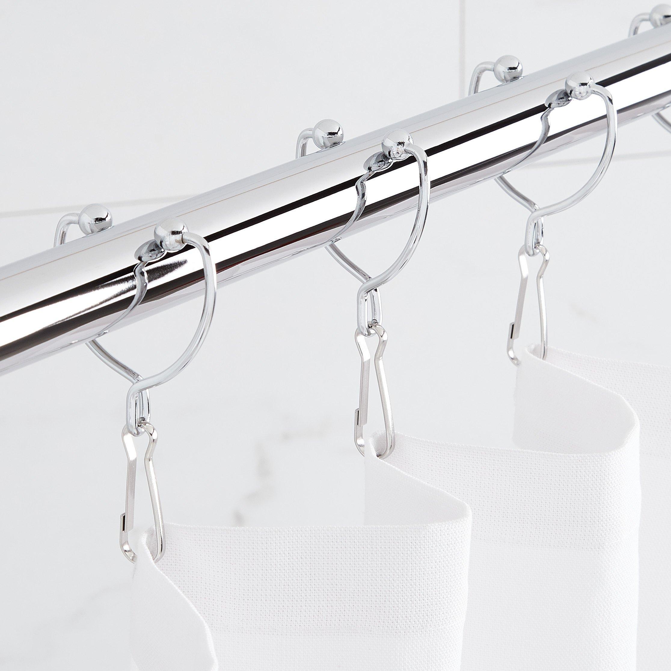 8 Beads 304 Stainless Steel Shower Curtain Hooks Rings Rustproof Double  Glide - China Curtain Hooks, Shower Curtain Hook | Made-in-China.com