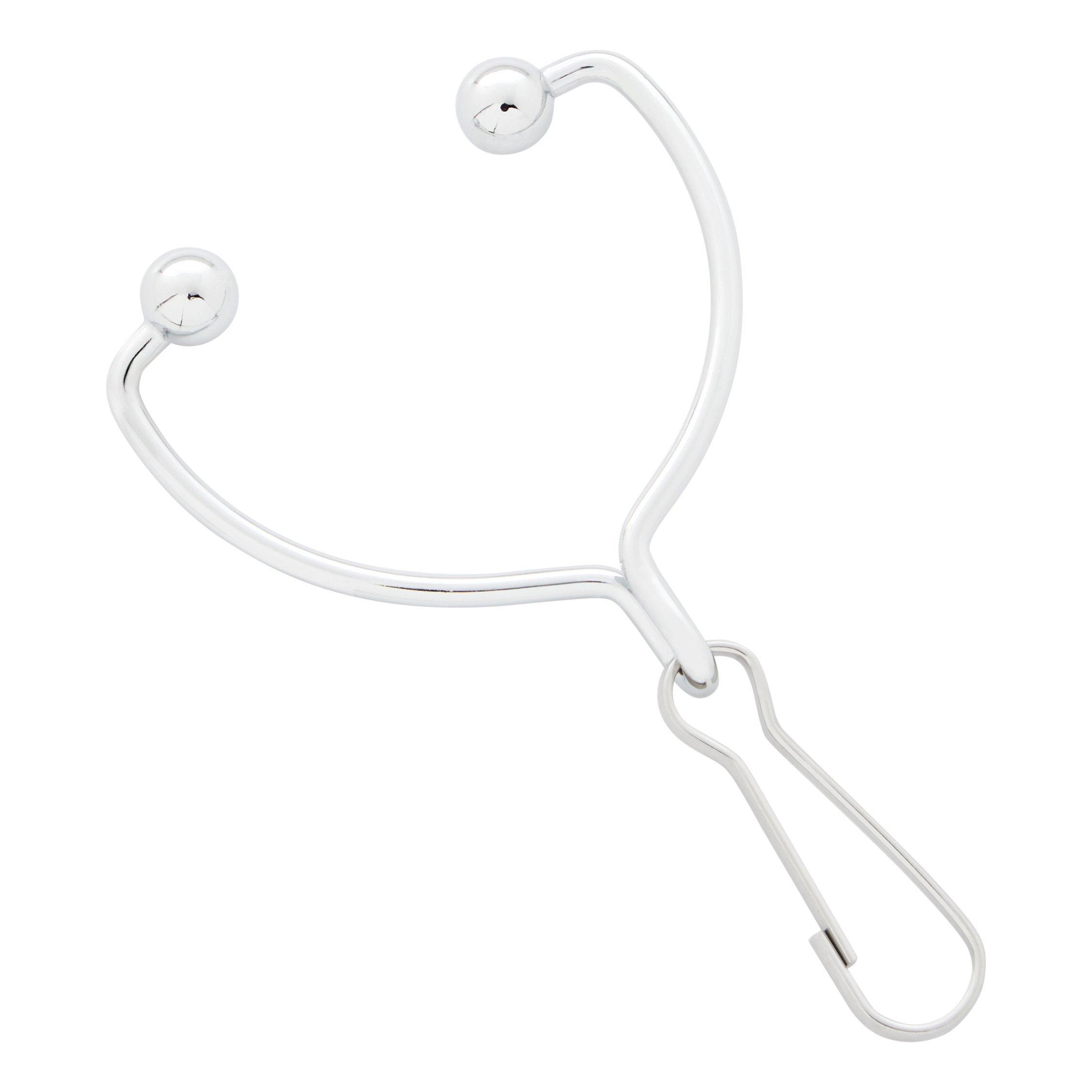 12 Shower Curtain Hooks Rings Stainless Steel Roller Glide Balls Metal Clip  Rod, 1 - Foods Co.