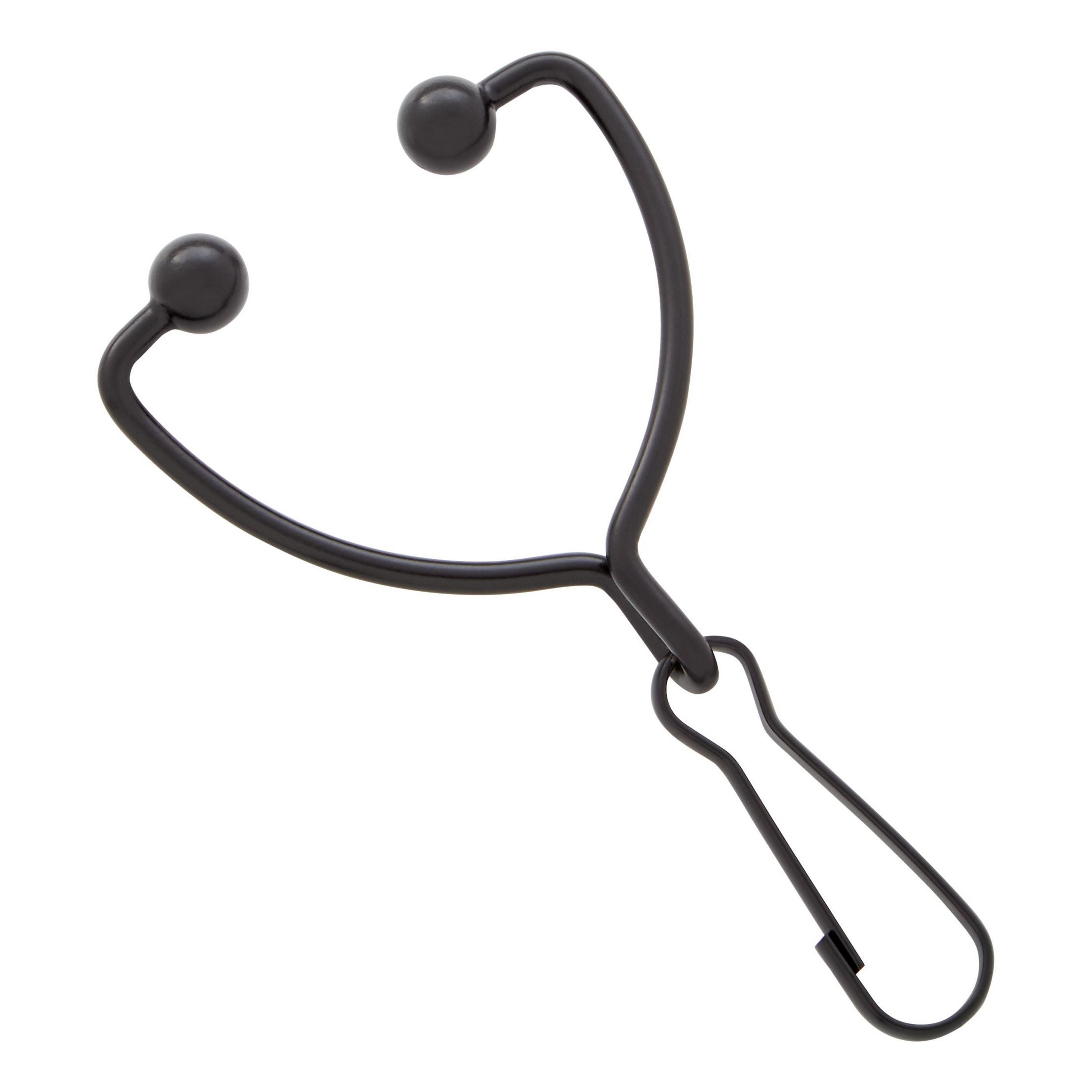 Open Shower Curtain Rings Matte Black Signature Hardware