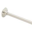12" Brass Shower Curtain Rod Support with 1" Loop - Brushed Nickel, , large image number 1