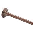 12" Brass Shower Curtain Rod Support with 1" Loop - Oil Rubbed Bronze, , large image number 1