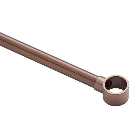 12" Brass Shower Curtain Rod Support with 1" Loop