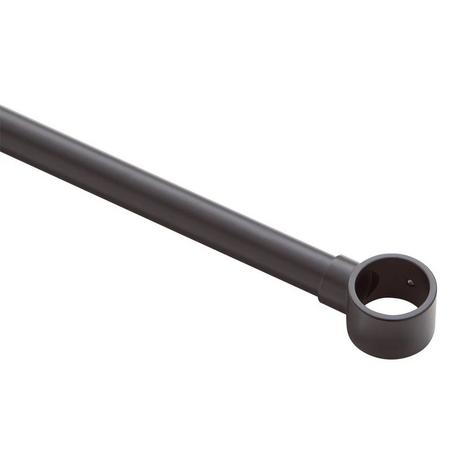 12" Brass Shower Curtain Rod Support with 1" Loop