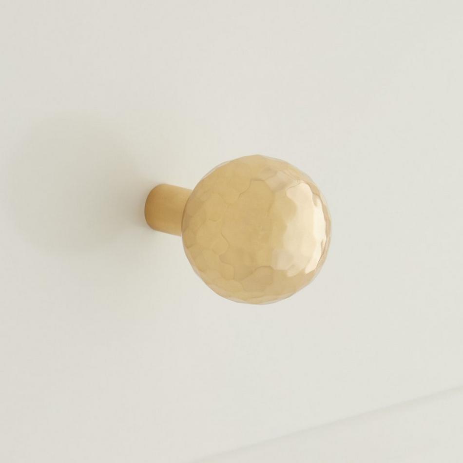 Kersey Hammered Brass Knob, , large image number 2