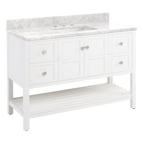48" Olsen Console Vanity for Rectangular Undermount Sink - Soft White