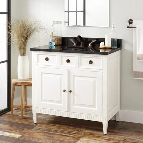 36" Hawkins Mahogany Vanity for Undermount Sink - White