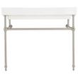 39" Stoddert Porcelain Console Sink with Brass Stand - Brushed Nickel, , large image number 1