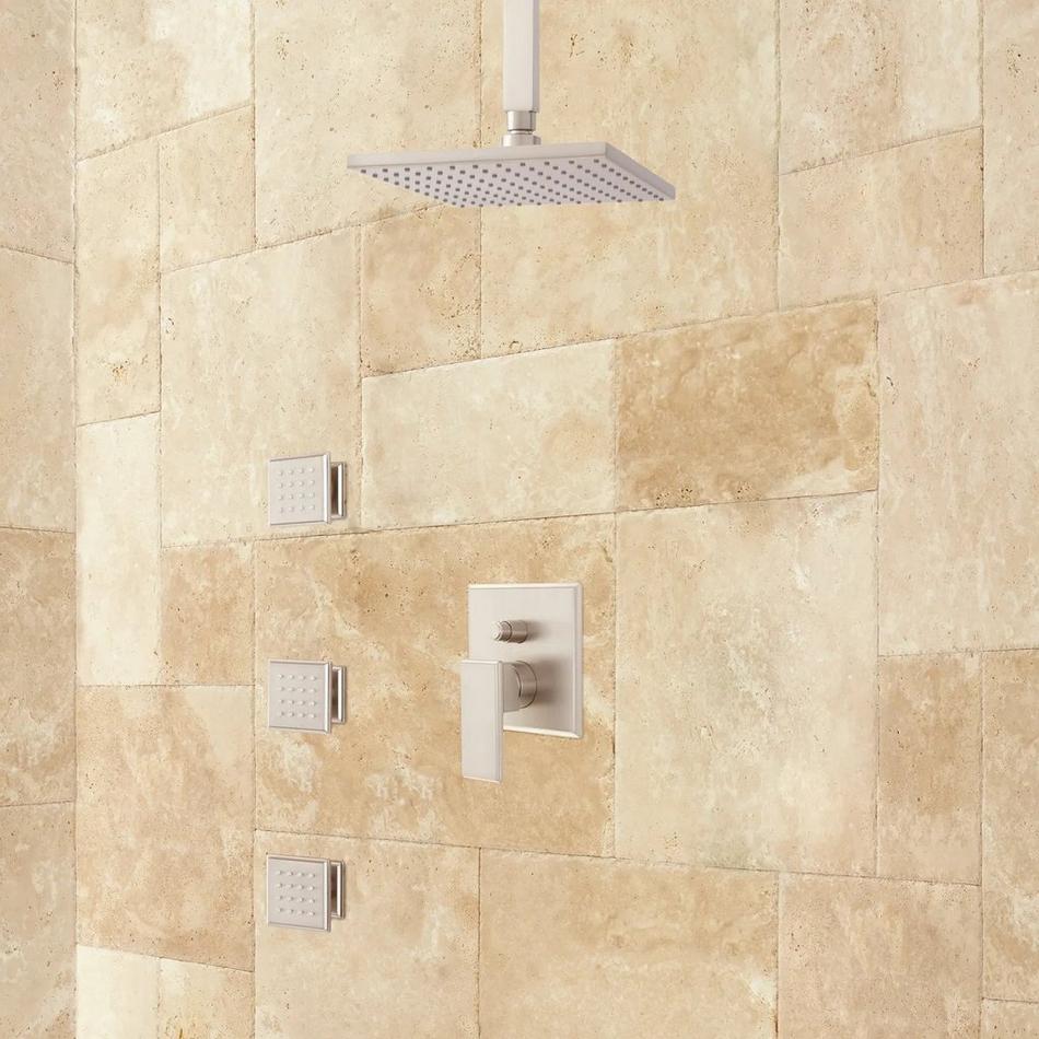 Ryle Rainfall Shower Set with Body Jets, , large image number 4