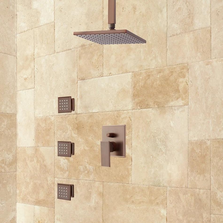 Ryle Rainfall Shower Set with Body Jets, , large image number 0