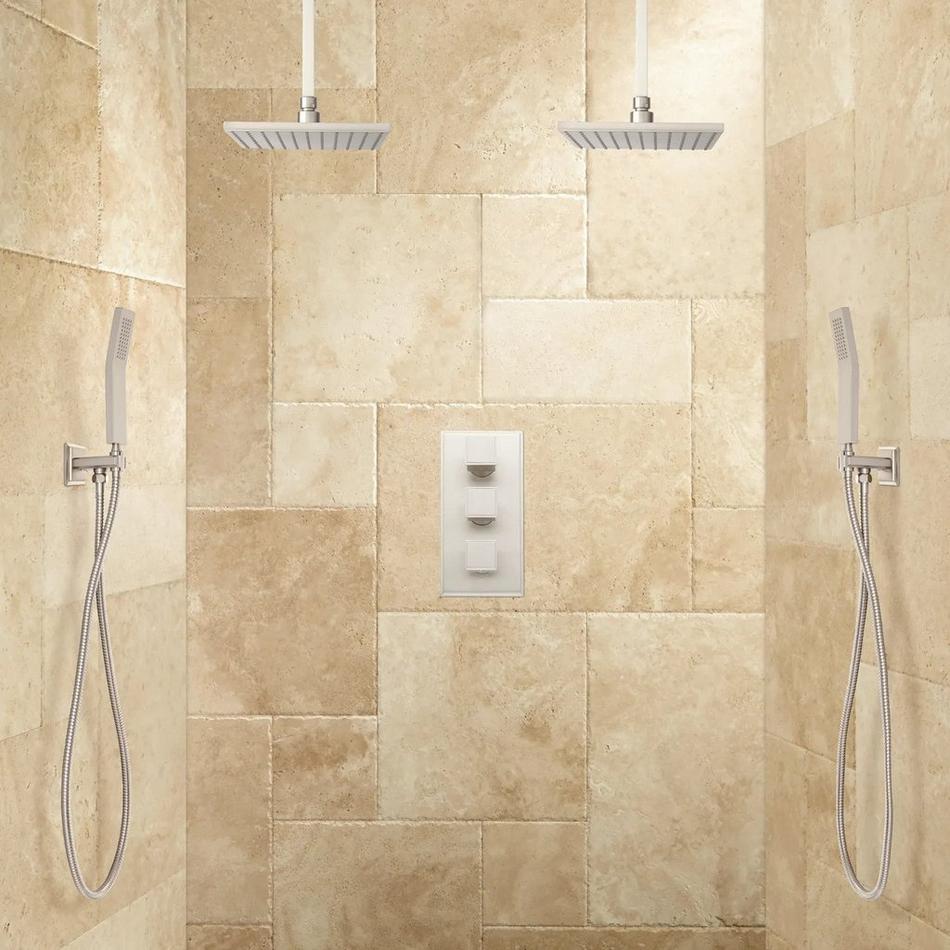 Ryle Dual Rainfall Shower System with Hand Shower, , large image number 0