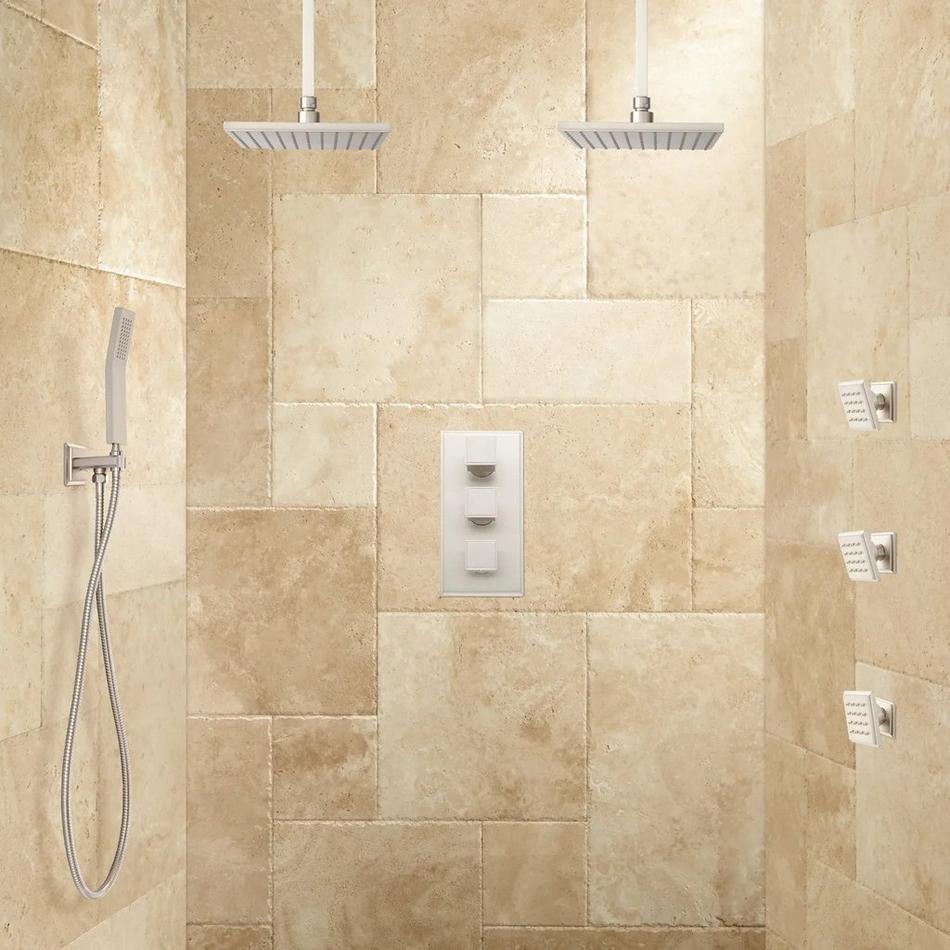 Ryle Dual Rainfall Shower System with Hand Shower & Body Sprays, , large image number 0