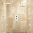 Ryle Dual Wall-Mount Rainfall Shower System with Hand Shower & Body Sprays - Chrome, , large image number 0