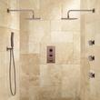 Ryle Dual Wall-Mount Rainfall Shower System with Hand Shower & Body Sprays, , large image number 1