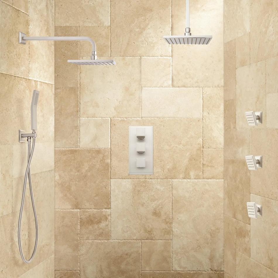 Ryle Dual Wall-Mount & Rainfall Shower System with Hand Shower & Body Sprays, , large image number 0