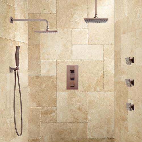 Ryle Dual Wall-Mount & Rainfall Shower System with Hand Shower