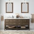 72" Olsen Double Console Vanity Undermount Sinks - Ash Brown, , large image number 0