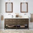 72" Olsen Double Console Vanity Undermount Sinks - Ash Brown, , large image number 1