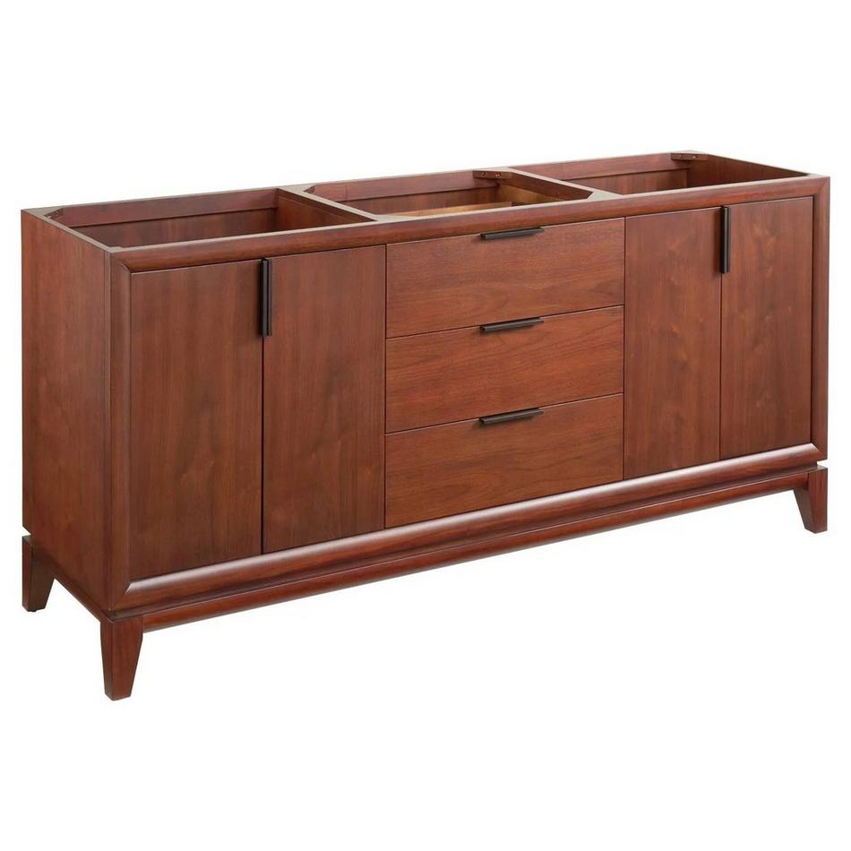 72" Talyn Mahogany Double Vanity - Light Walnut - Vanity Cabinet Only, , large image number 0