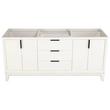 72" Talyn Mahogany Double Vanity - Soft White - Undermount - Rectangle - Carrara Marble - 8", , large image number 2