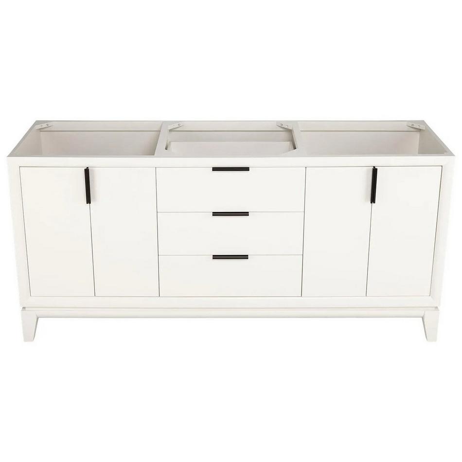 72" Talyn Mahogany Double Vanity - Soft White - Undermount - Rectangle - Carrara Marble - 8", , large image number 2