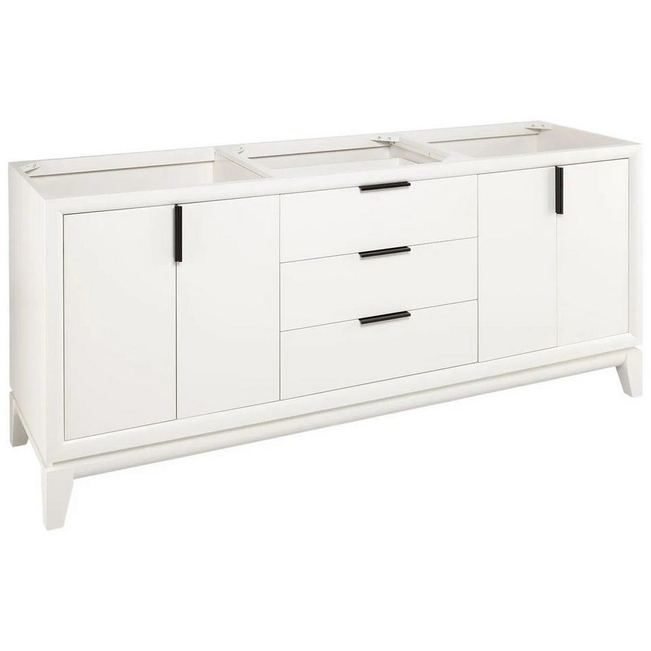 72" Talyn Mahogany Double Vanity - Soft White - Undermount - Rectangle - Carrara Marble - 8", , large image number 0