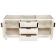 72" Talyn Mahogany Double Vanity - Soft White - Undermount - Rectangle - Carrara Marble - 8", , large image number 3