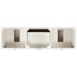 72" Talyn Mahogany Double Vanity - Soft White - Vanity Cabinet Only, , large image number 2