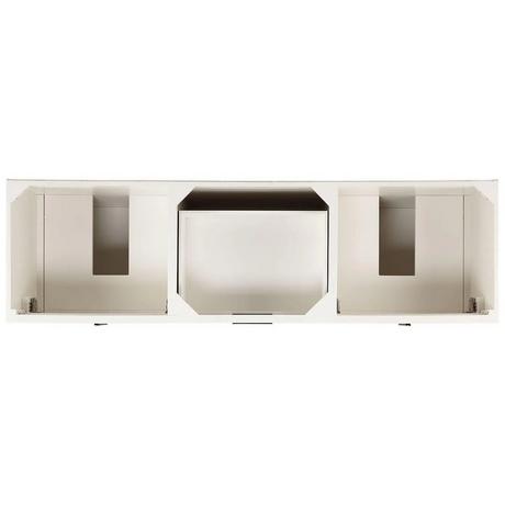 72" Talyn Mahogany Double Vanity for Undermount Sinks - Soft White