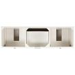 72" Talyn Mahogany Double Vanity for Undermount Sinks - Soft White, , large image number 3