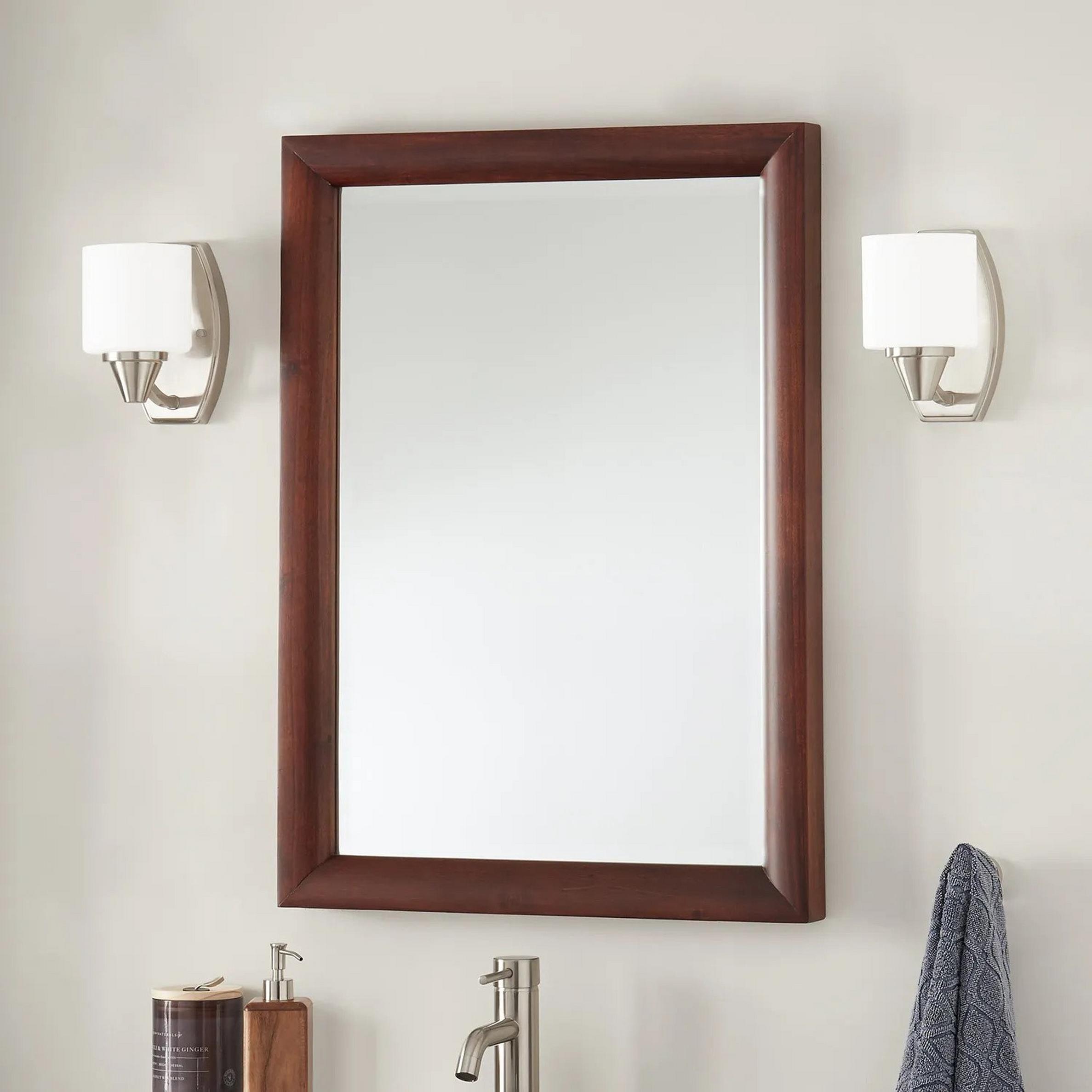 30" Talyn Mahogany Vanity Mirror Light Walnut Signature Hardware