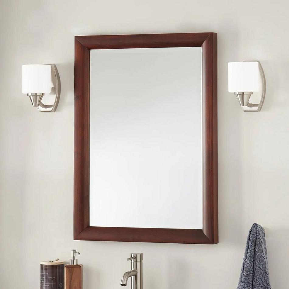 Talyn Mahogany Vanity Mirror - Light Walnut, , large image number 0