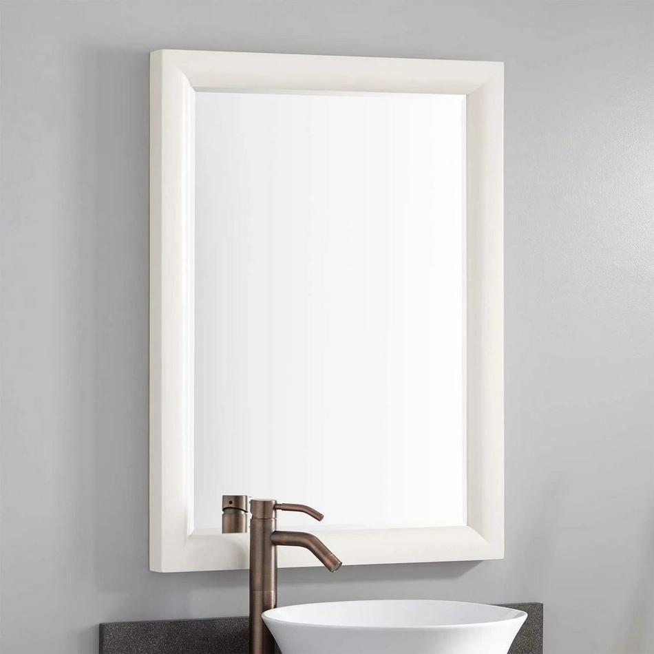 30" Talyn Mahogany Vanity Mirror - White, , large image number 0