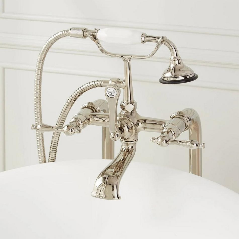 31-1/2" Freestanding Telephone Faucet - Lever Handle - Polished Nickel, , large image number 1