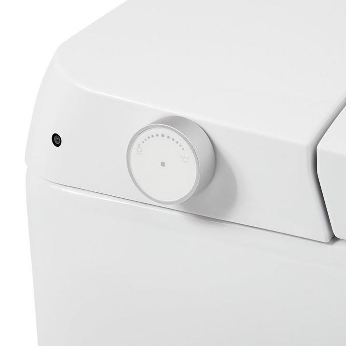 Closeup of Vela Plus Smart Toilet water pressure control dial