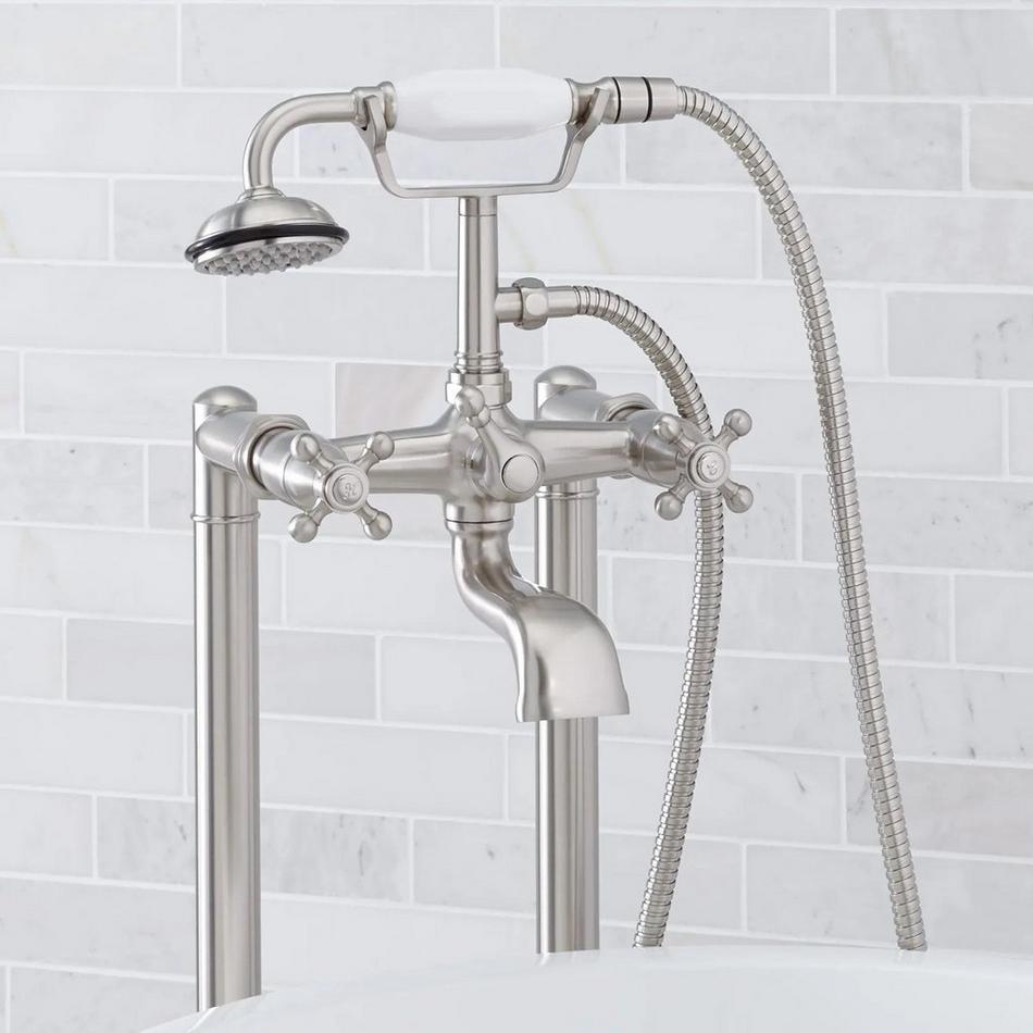 Veyo Freestanding Tub Faucet with Hand Shower - Brushed Nickel, , large image number 1
