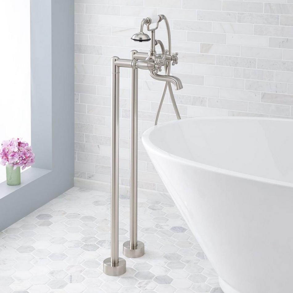 Veyo Freestanding Tub Faucet with Hand Shower - Brushed Nickel, , large image number 0